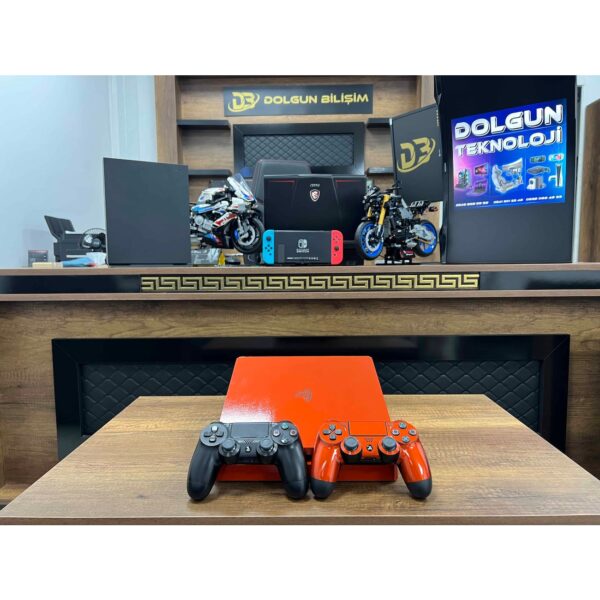 PlayStation 4 Slim Turuncu 500 GB Çift Kol  Playstation4 - ps4 - PS4 - Ps4 (İKİNCİ EL)
