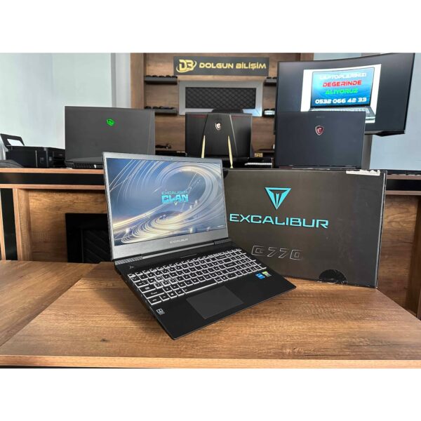 Casper Excalibur G770.1140-8VJ0T-B İKİNCİ EL GARANTİLİ Intel Core i5 11400H 8GB 500GB SSD RTX3050 W11 15.6" FHD