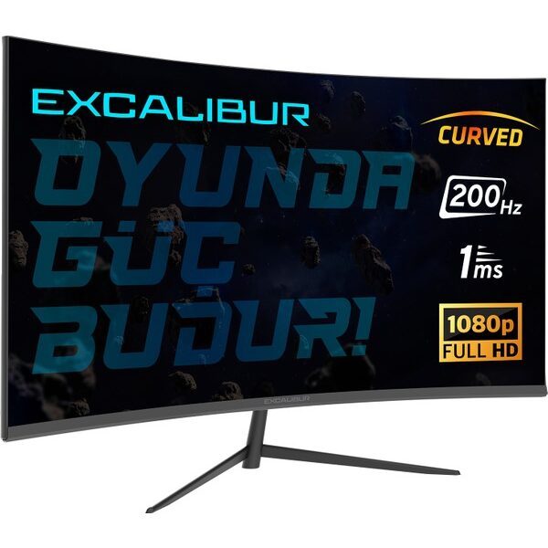 Casper Excalibur M.E238FHD-G 23.8" 200Hz 1ms 300NIT (HDMI+Display) Curved Freesync + G-Sync FHD LED Monitör