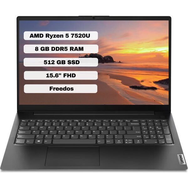 Lenovo V15 G4 AMN AMD Ryzen 5 7520U 8GB 512GB SSD Freedos 15.6" FHD 82YU00QKTX