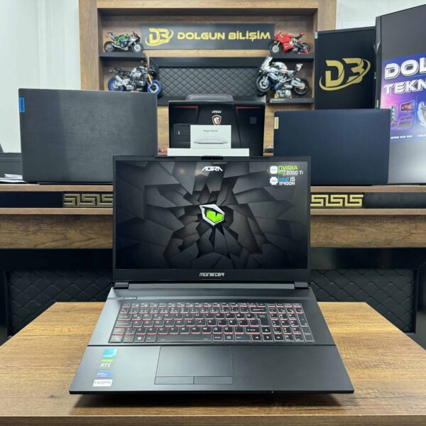 Monster Abra A7 V13.2.1 Intel Core i5 11400H 16GB 512GB SSD RTX3050Ti 17.3" FHD 144Hz W10 (İKİNCİ EL) ​
