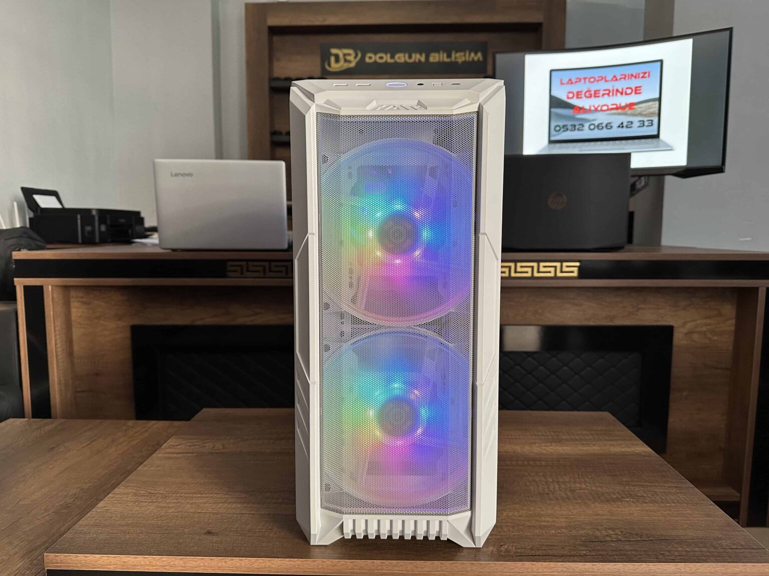 AMD Ryzen 7 7700X ROG B650-A 16GB 1TB RTX3070Ti 8GB Cooler Master Sıvı Soğutma 850W HAF500 ARGB Beyaz Kasa (İKİNCİ EL) - Görsel 2