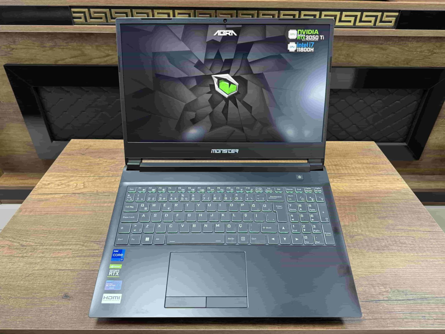 Monster Abra A5 V17.3.4 Intel Core i7 11800H 32GB 1TB SSD RTX3050Ti 15.6" FHD 144Hz (İKİNCİ EL) - Görsel 2