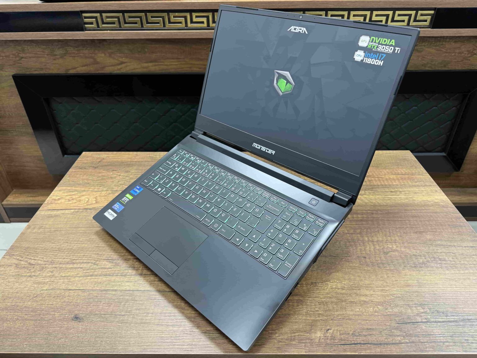 Monster Abra A5 V17.3.4 Intel Core i7 11800H 32GB 1TB SSD RTX3050Ti 15.6" FHD 144Hz (İKİNCİ EL) - Görsel 9