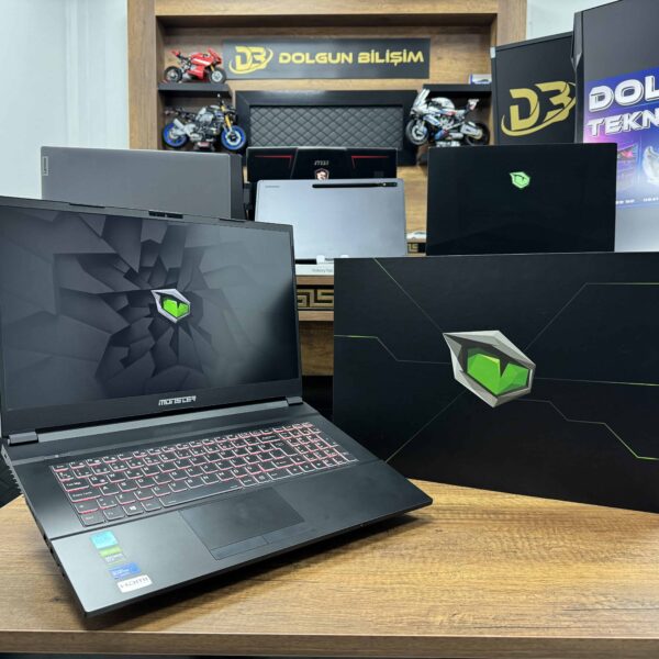 Monster Abra A7 V12.5 Intel Core i5 11400H 8GB 500GB SSD GTX1650 17.3" FHD 144Hz (İKİNCİ EL)