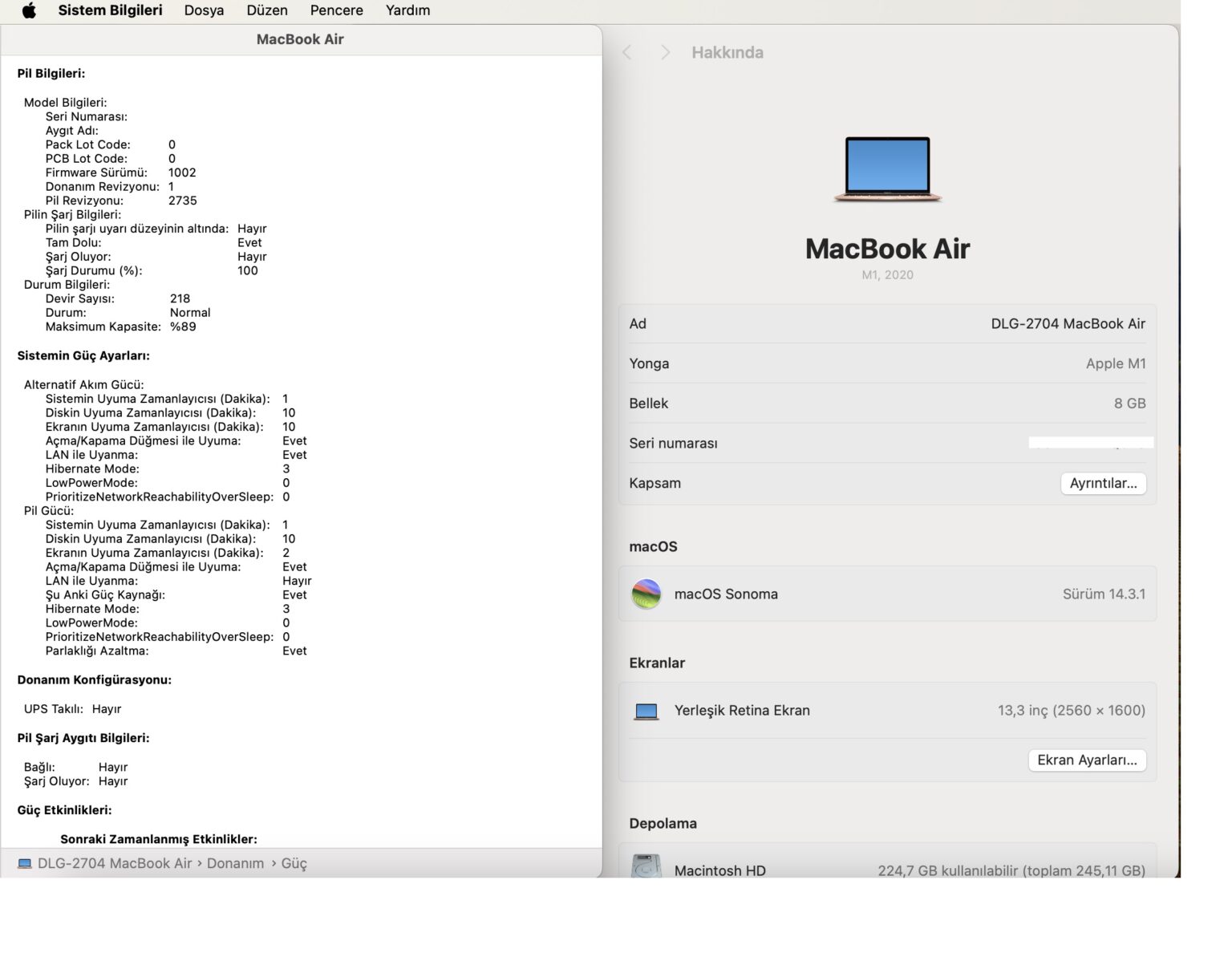 Apple MacBook Air M1 8GB 256GB SSD macOS 13.3" QHD+ Altın MGN63TU/A (İKİNCİ EL) - Görsel 10