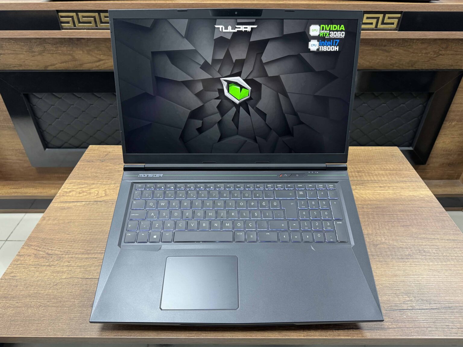 Monster Tulpar T7 V20.4 Intel Core i7 11800H 16GB 500GB SSD RTX3060 17.3" FHD 144Hz (İKİNCİ EL) - Görsel 2