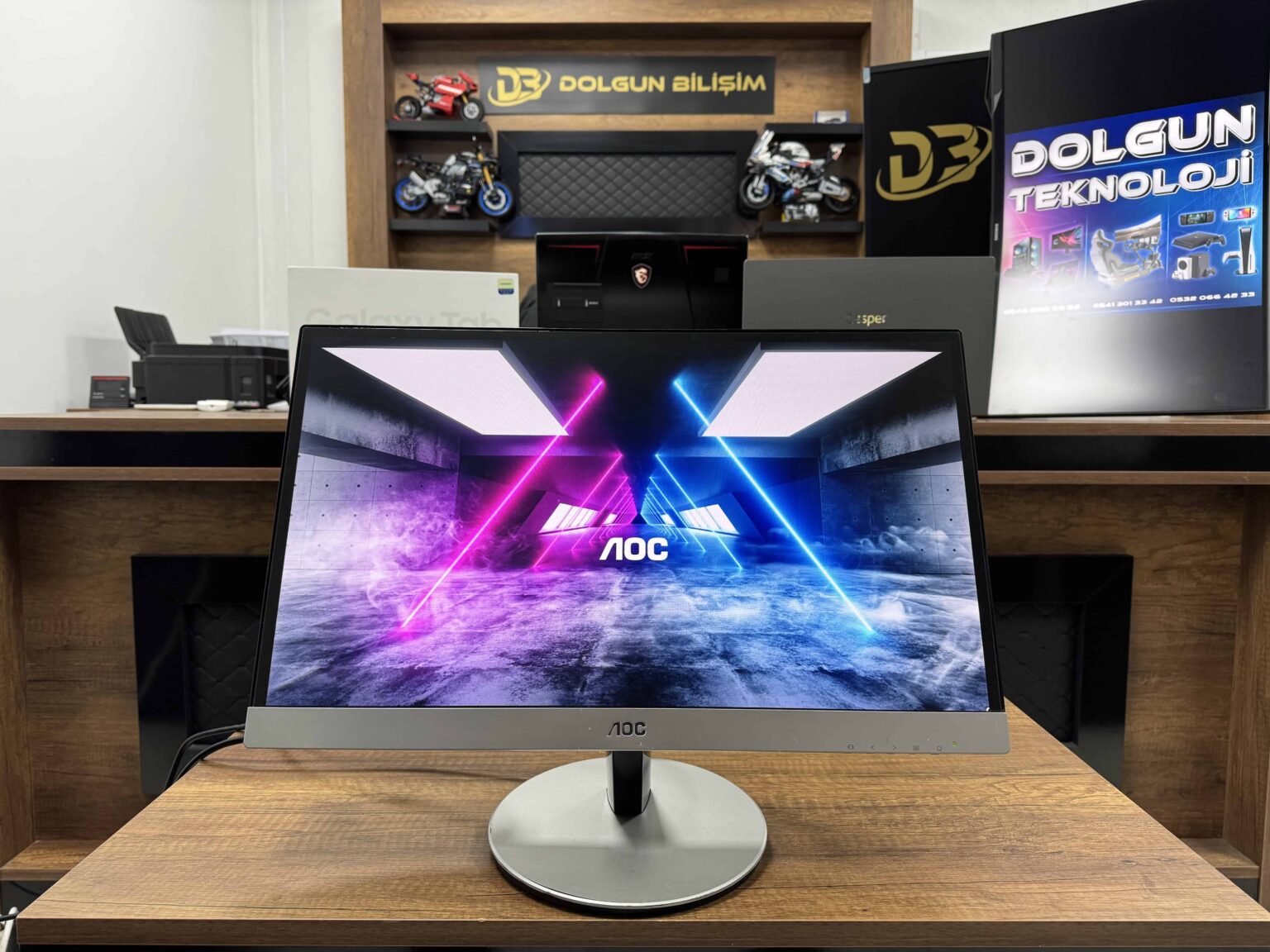 AOC I2369V 23" Full HD IPS DVI-VGA LED Monitör (İKİNCİ EL) - Görsel 2