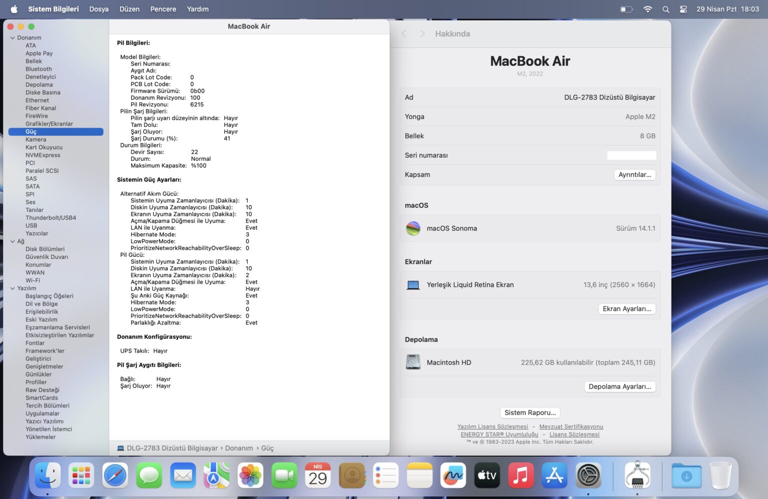Apple MacBook Air M2 Çip 8GB 256GB SSD macOS 13.6" Gece Yarısı MLY33TU/A (İKİNCİ EL) - Görsel 10