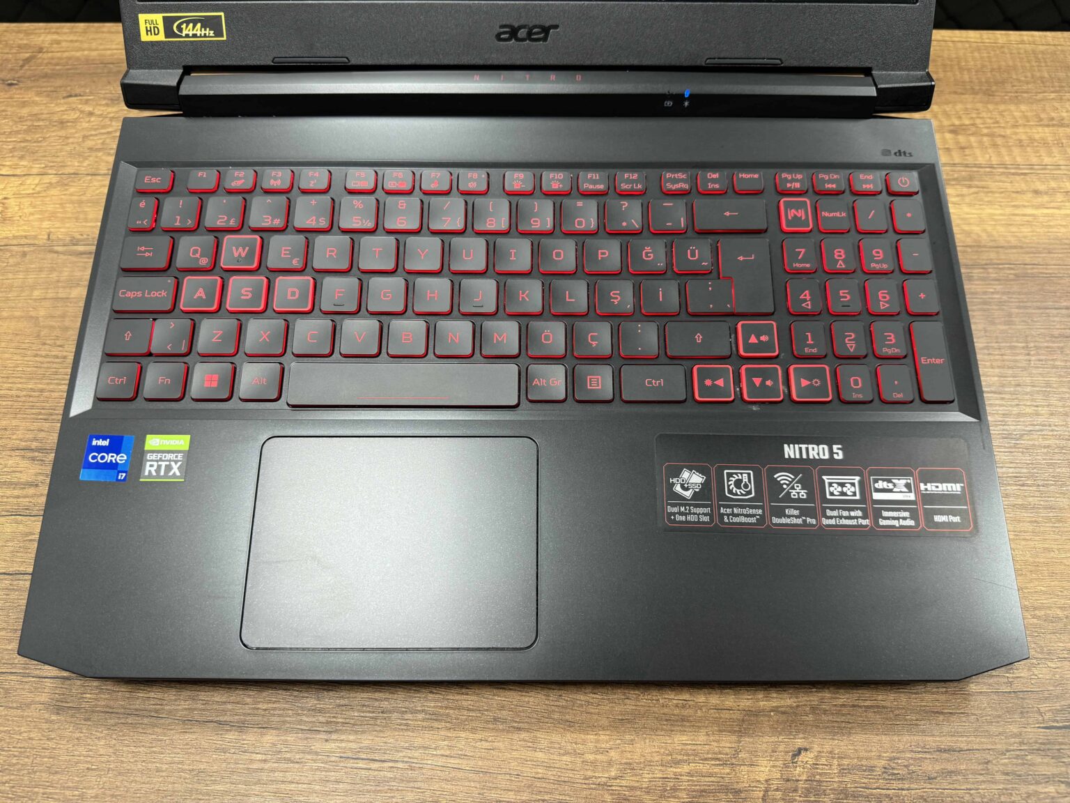 Acer Nitro 5 AN515-57-78GU Intel Core i7 11800H 8GB 512GB SSD RTX3050Ti 15.6" FHD 144Hz NH.QESEY.005 (İKİNCİ EL) - Görsel 3