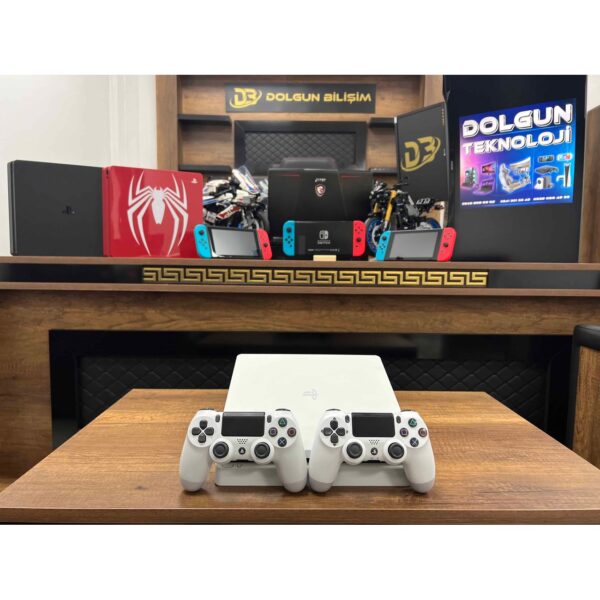 PlayStation 4 Slim Beyaz 500 GB Çift Kol  Playstation4 - ps4 - PS4 - Ps4 (İKİNCİ EL)
