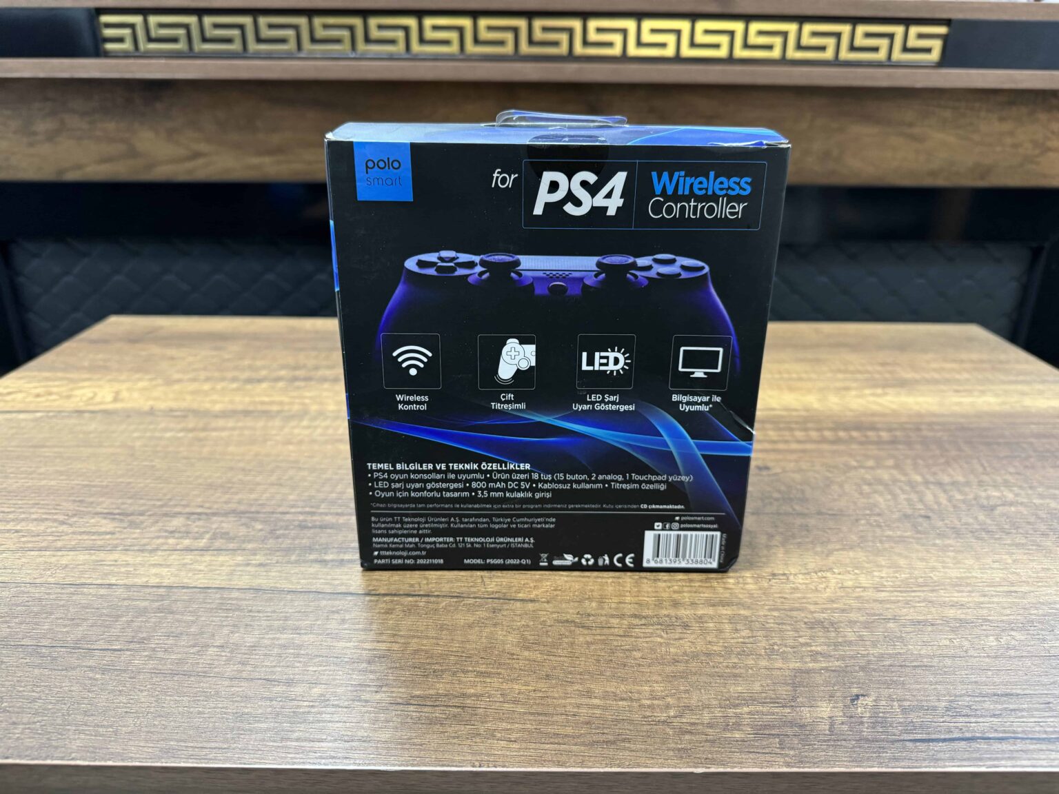 PoloSmart PSG05 PS4 Kablosuz Oyun Kolu Siyah Dualshock 4 - Görsel 3