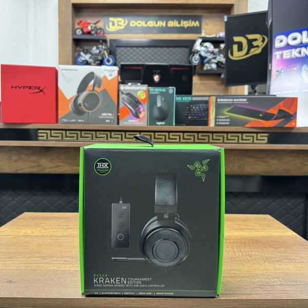 Razer Kraken Tournament Edition 7.1 Kablolu Mikrofonlu Kulak Üstü Oyuncu Kulaklığı (İKİNCİ EL)