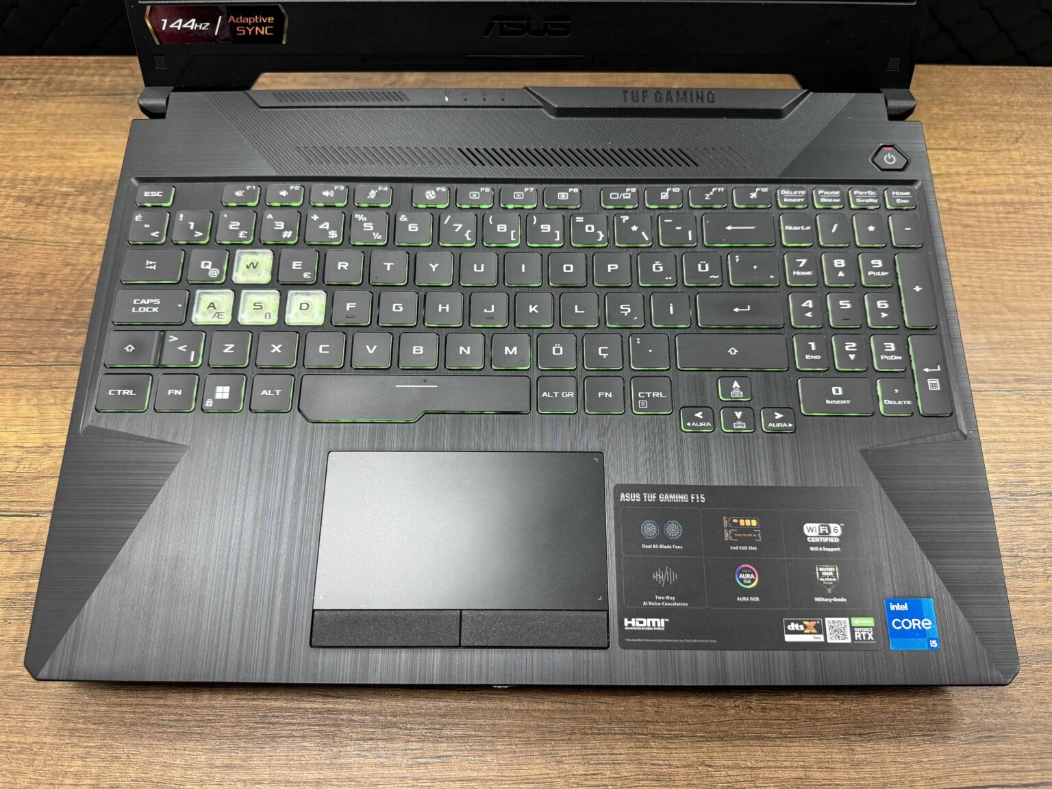 Asus Tuf Gaming F15 FX506HC-HN431W Intel Core i5 11400H 8GB 512GB SSD RTX3050 15.6" W11 FHD 144Hz (İKİNCİ EL) - Görsel 2