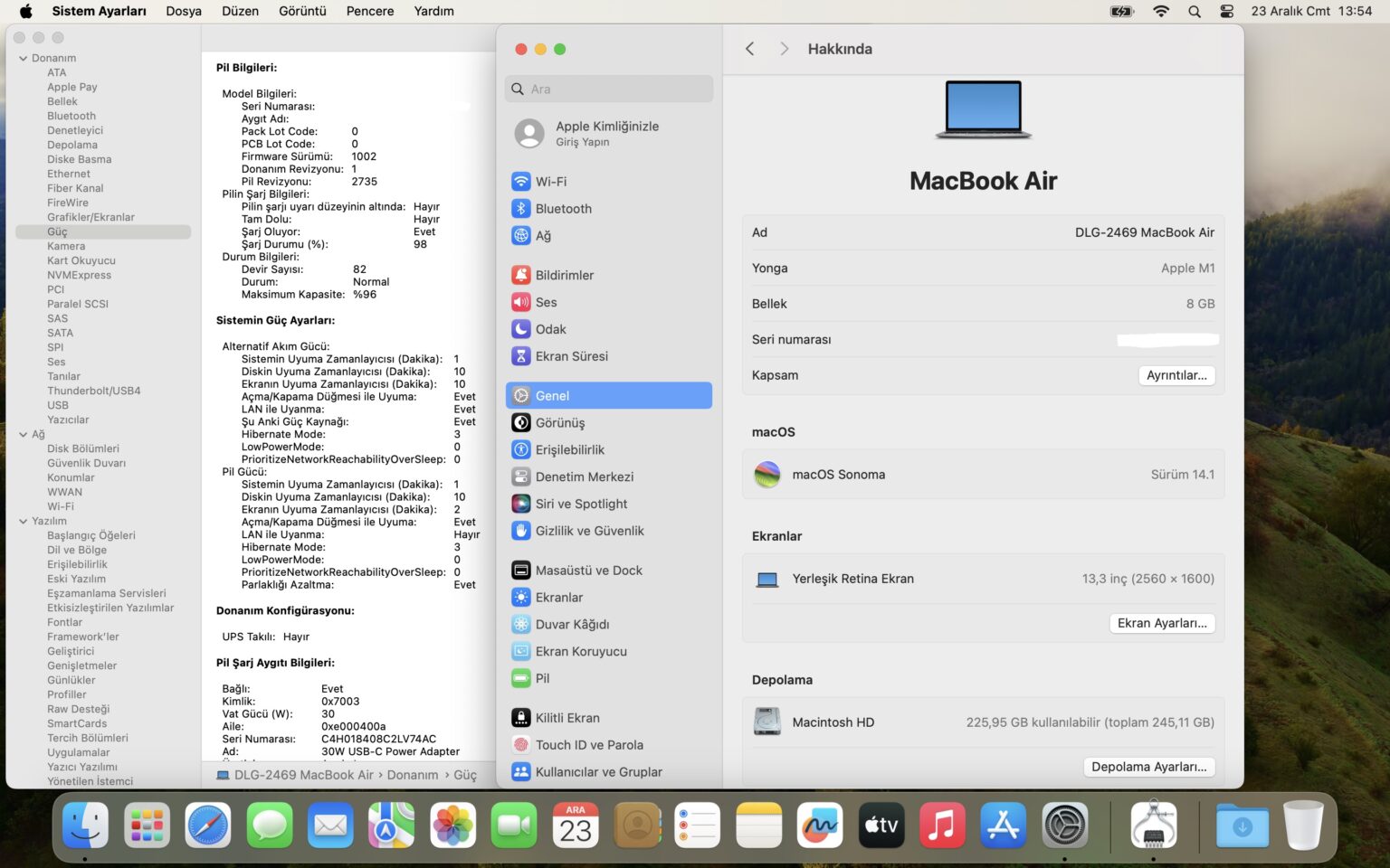 Apple MacBook Air M1 8GB 256GB SSD macOS 13.3" QHD+ Uzay Grisi MGN63TU/A (İKİNCİ EL) - Görsel 5
