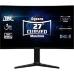Monster Aryond A27 V2 27" 180Hz QHD 1ms HDR10 300Nit G-Sync FreeSync Curved Pivot VA Oyuncu Monitörü