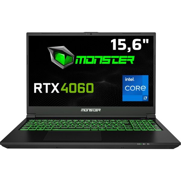 Monster Tulpar T5 V23.4 Intel Core i7 12700H 16GB RAM 500GB SSD RTX4060 Freedos 15.6" FHD 144Hz
