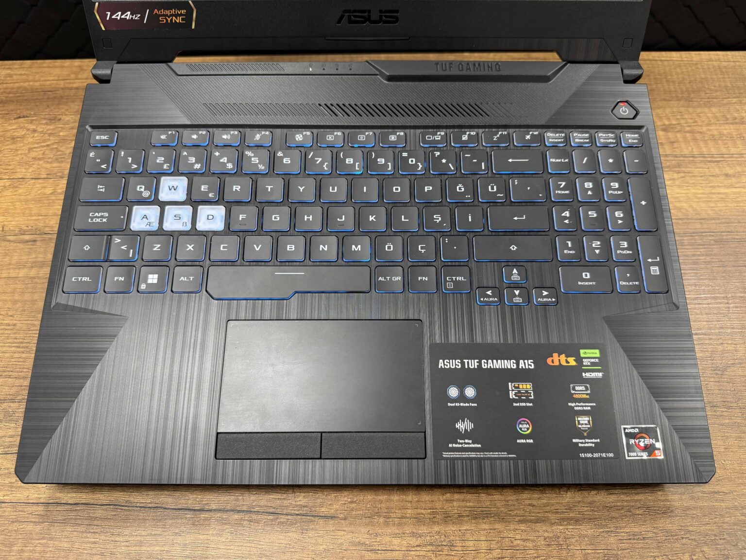 Asus TUF Gaming A15 FA506NC-HN002W AMD Ryzen 5 7535HS 8GB 512GB SSD RTX3050 15.6" W11 FHD 144Hz (İKİNCİ EL) - Görsel 2