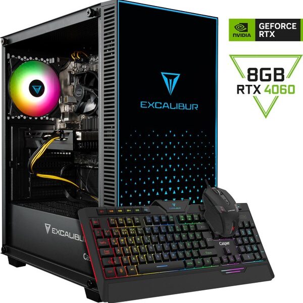 Casper Excalibur E65H.127F-BFB0X-0FD Intel Core i7 12700F 16GB 1TB SSD RTX4060 Freedos Masaüstü Bilgisayar + Klavye Mouse