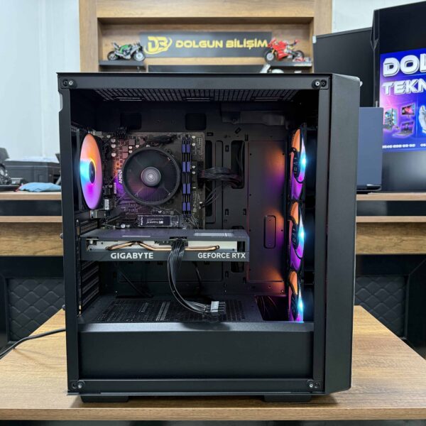 AMD Ryzen 5 5600 16GB 512GB SSD RTX4060 8GB A520M 550W Toplama Kasa (İKİNCİ EL)