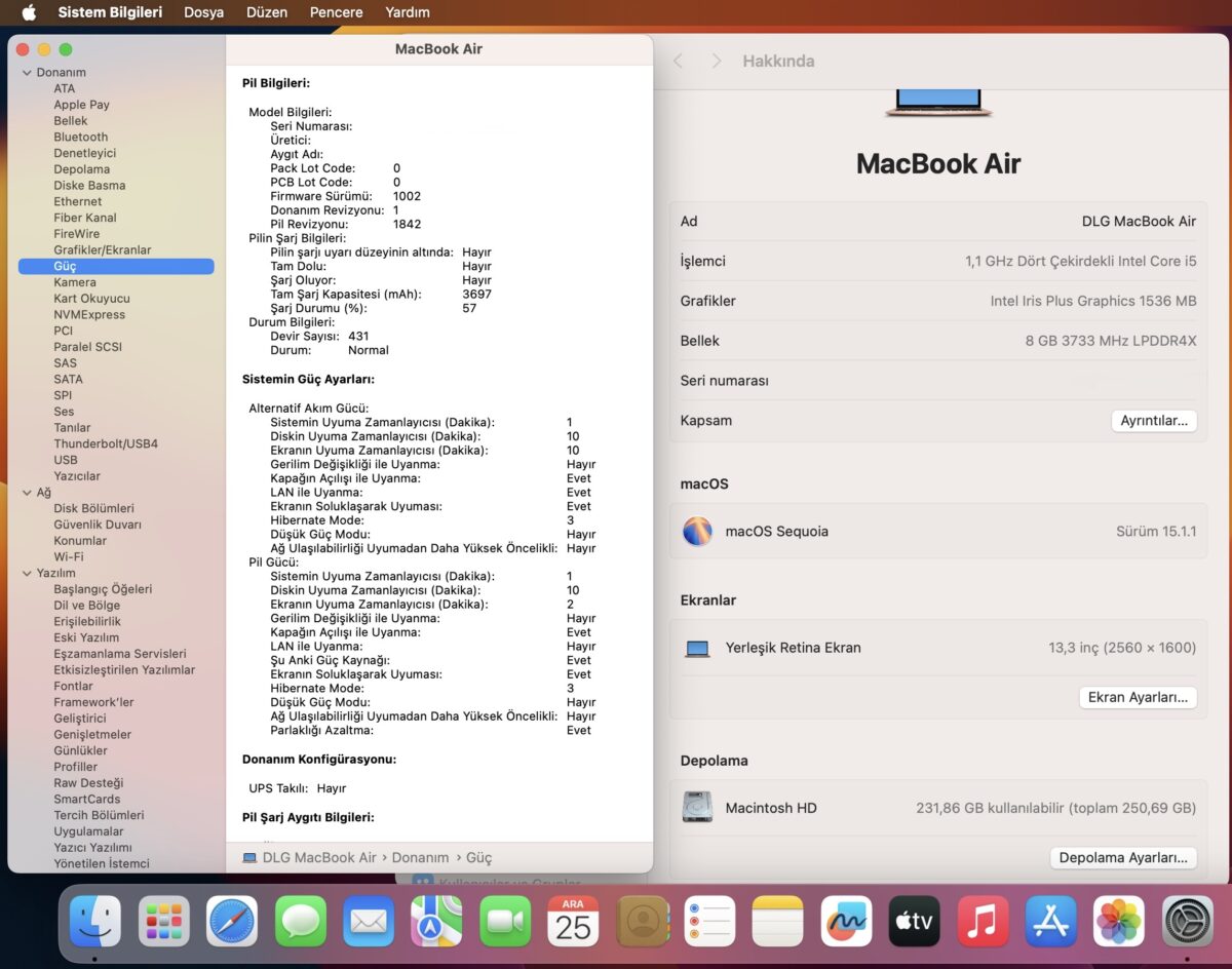 Apple MacBook Air 2020 i5 8GB RAM 256GB SSD 13" QHD+ (İKİNCİ EL) - Görsel 5