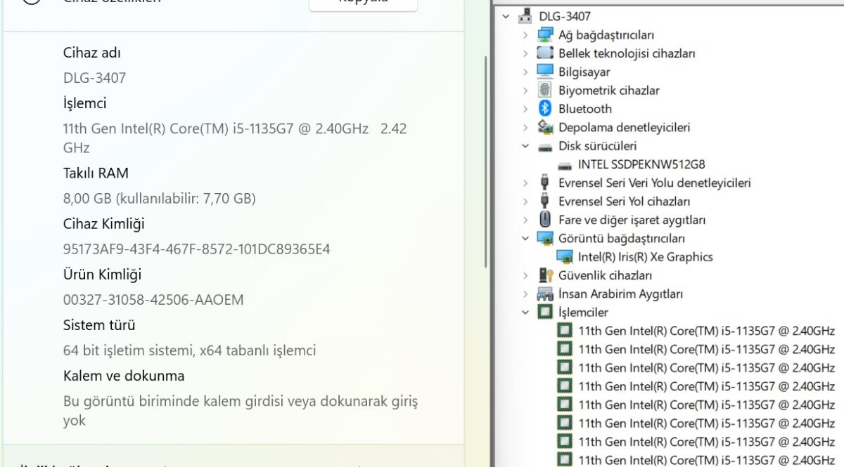 Asus ZenBook 13 OLED UX325E Intel Core i5 1135G7 8GB 512GB SSD W11 13.3" FHD (İKİNCİ EL) - Görsel 5