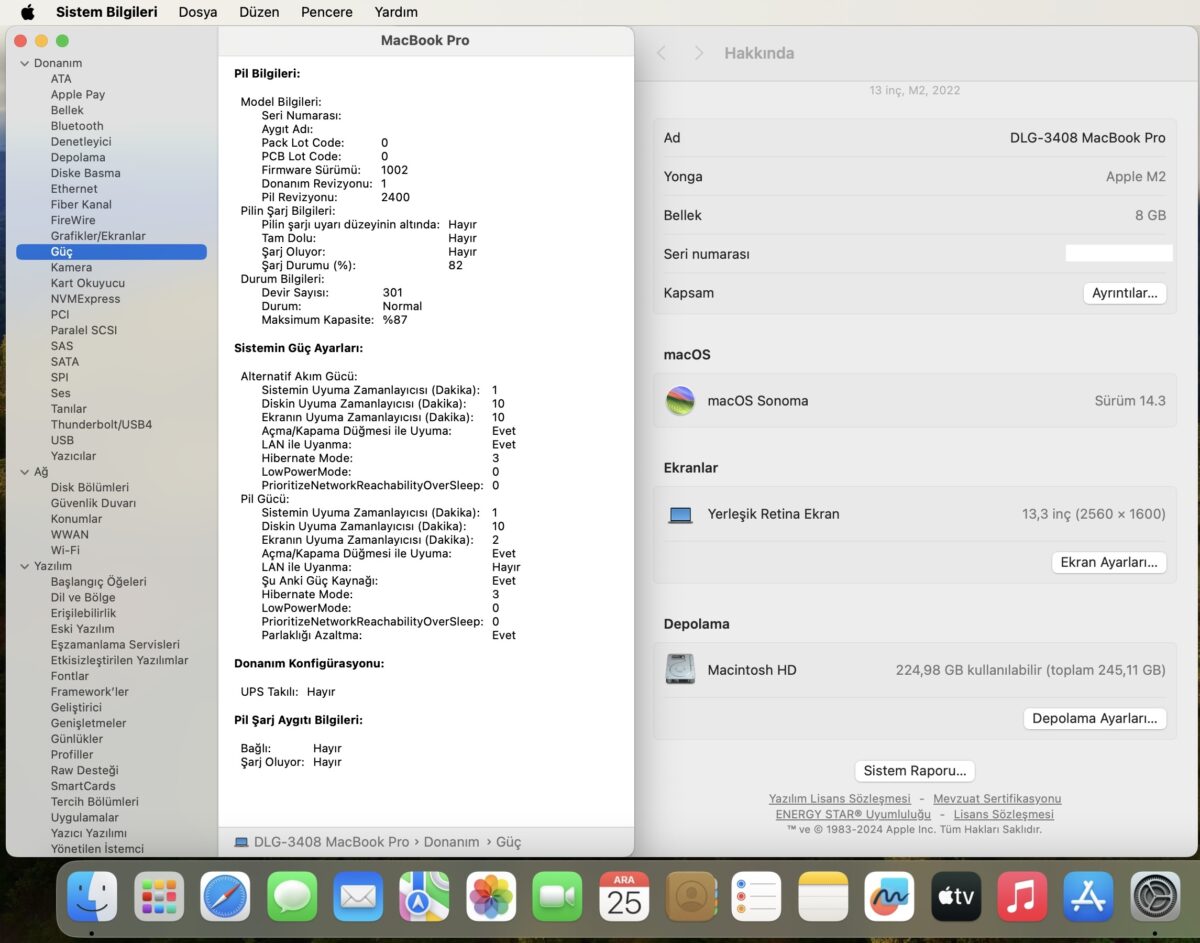 Apple MacBook Pro M2 8GB 256GB SSD macOS 13.3" QHD+ Uzay Grisi MNEH3TU/A (İKİNCİ EL) - Görsel 5