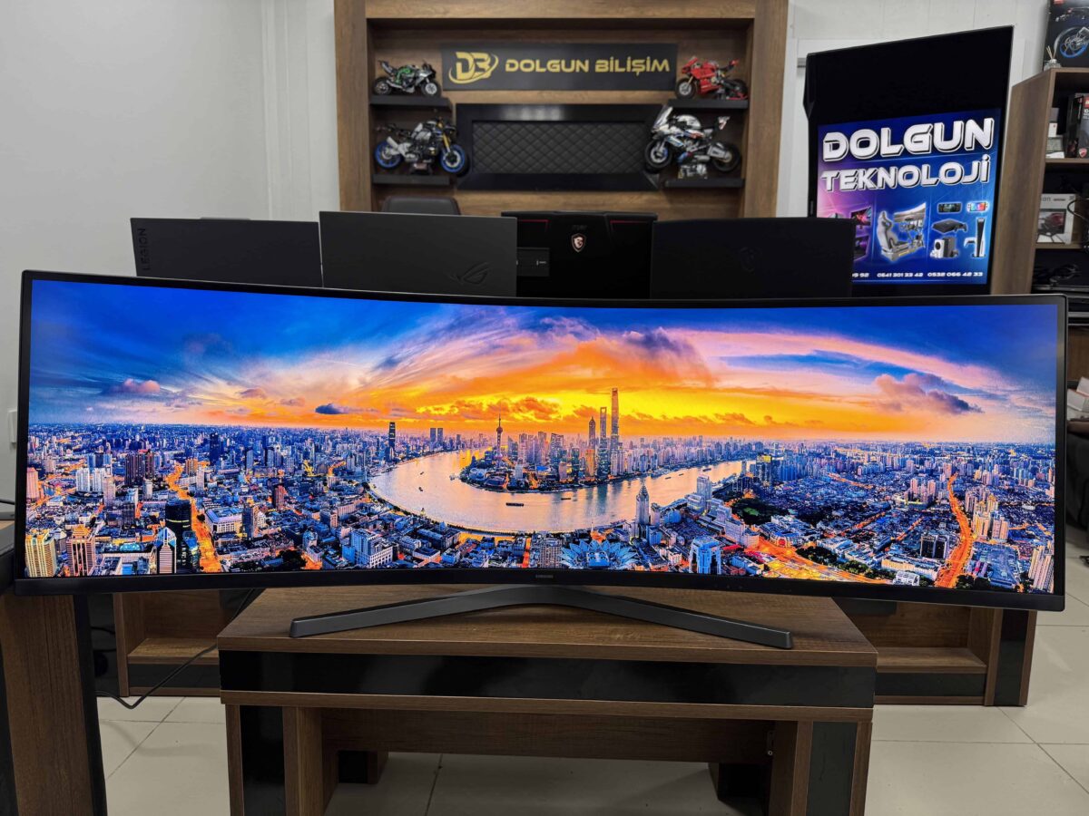 Samsung CRG9 49" Dual QHD Curved 120Hz 4ms Oyuncu Monitörü LC49RG90SSRXUF (İKİNCİ EL) - Görsel 2