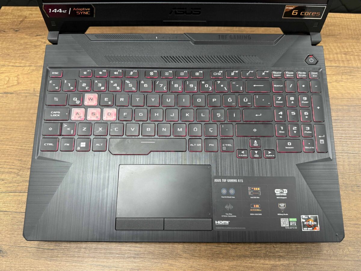Asus TUF Gaming A15 FA506ICB-HN178 AMD Ryzen 5 4600H 16GB RAM 512GB SSD RTX3050 15.6" FHD 144Hz (İKİNCİ EL) - Görsel 2