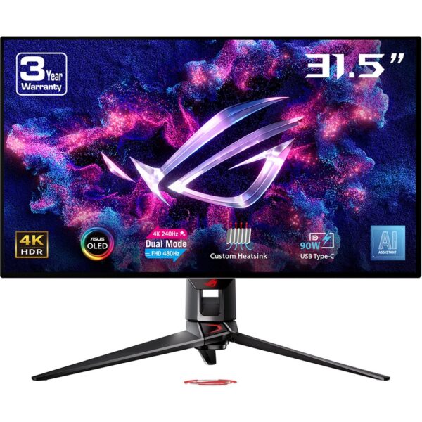 Asus ROG Swift PG32UCDP 31.5" OLED 4K 240Hz-FHD 480Hz 3840X2160 0.03ms Pivot Gaming Monitör