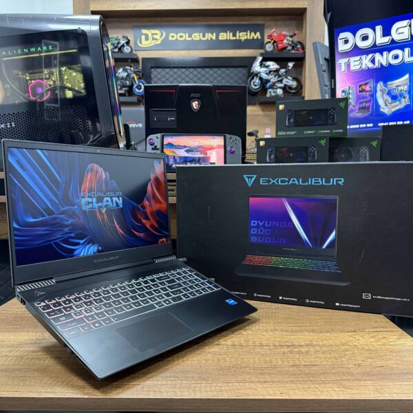 Casper Excalibur G770.1140-BVL0P-B Intel Core i5 11400H 16GB 500GB SSD RTX3050Ti W10 15.6" FHD 144Hz (İKİNCİ EL)