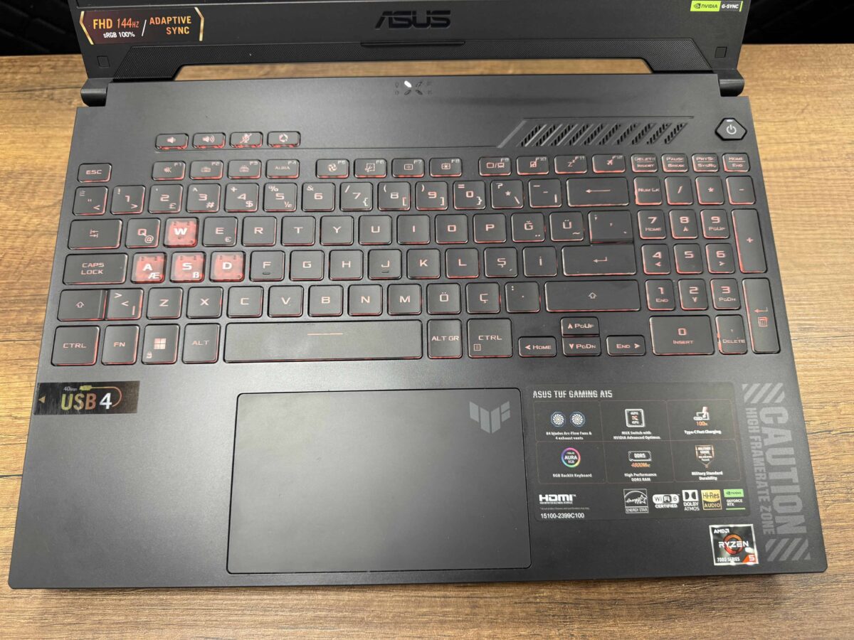 Asus TUF Gaming A15 FA507NU-LP157  AMD Ryzen 5 7535HS 8GB RAM 512 GB SSD W11 RTX4050 15.6” FHD 144Hz (İKİNCİ EL) - Görsel 2