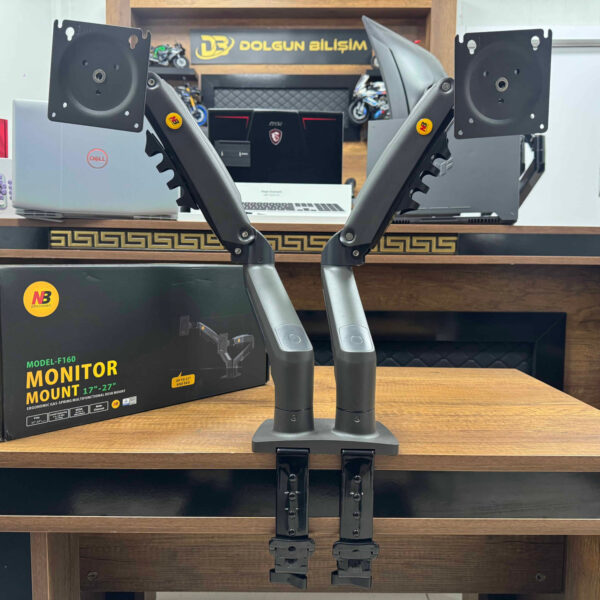 North Bayou NB F160 17-27 inç LCD/LED Çift Kol Amortisörlü Vesa Monitör Standı (İKİNCİ EL)