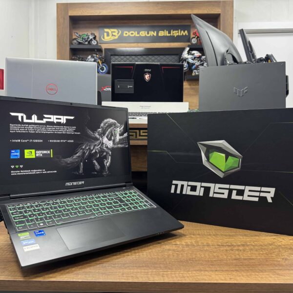 Monster Tulpar T5 V23.4.2 Intel Core i7 12700H  32GB RAM 1TB SSD W11 RTX4060 15.6” FHD 144 Hz 8Gb95W (İKİNCİ EL)