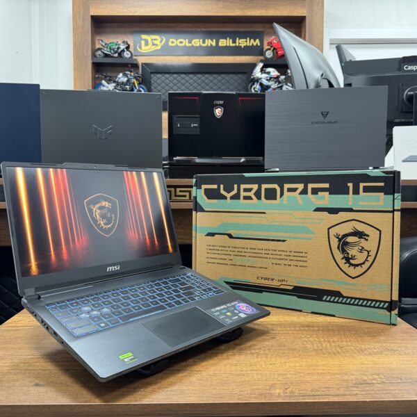 MSI Cyborg 15 A13VF-899TR Intel Core i5 13420H 16GB RAM 512GB SSD RTX4060 W11 15.6” FHD 144Hz (İKİNCİ EL)