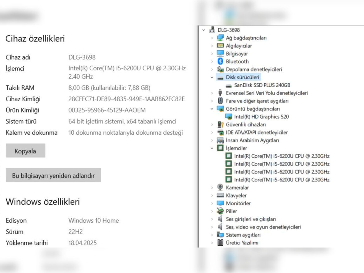 Acer Aspire R15 Intel Core i5 6200U 8GB RAM 240GB SSD 15.6” DOKUNMATİK FHD (İKİNCİ EL) - Görsel 5