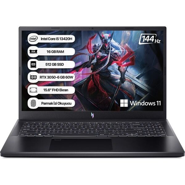 Nitro V15 NH.QNCEY.002-16 Intel i5-13420H 16GB 512GB SSD RTX3050-6GB 15.6" 144Hz Windows 11 Home Taşınabilir Bilgisayar