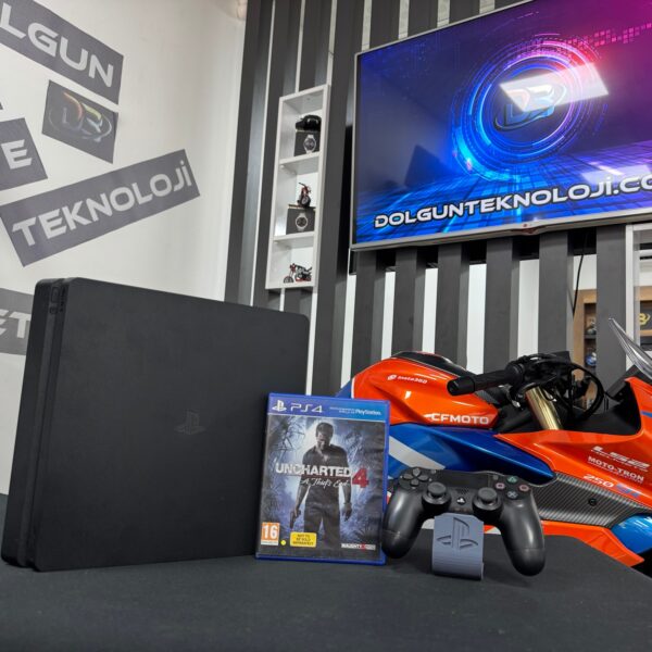PlayStation 4 Slim 1 TB Tek Kol + Uncharted 4 Oyun CD’si (İKİNCİ EL)