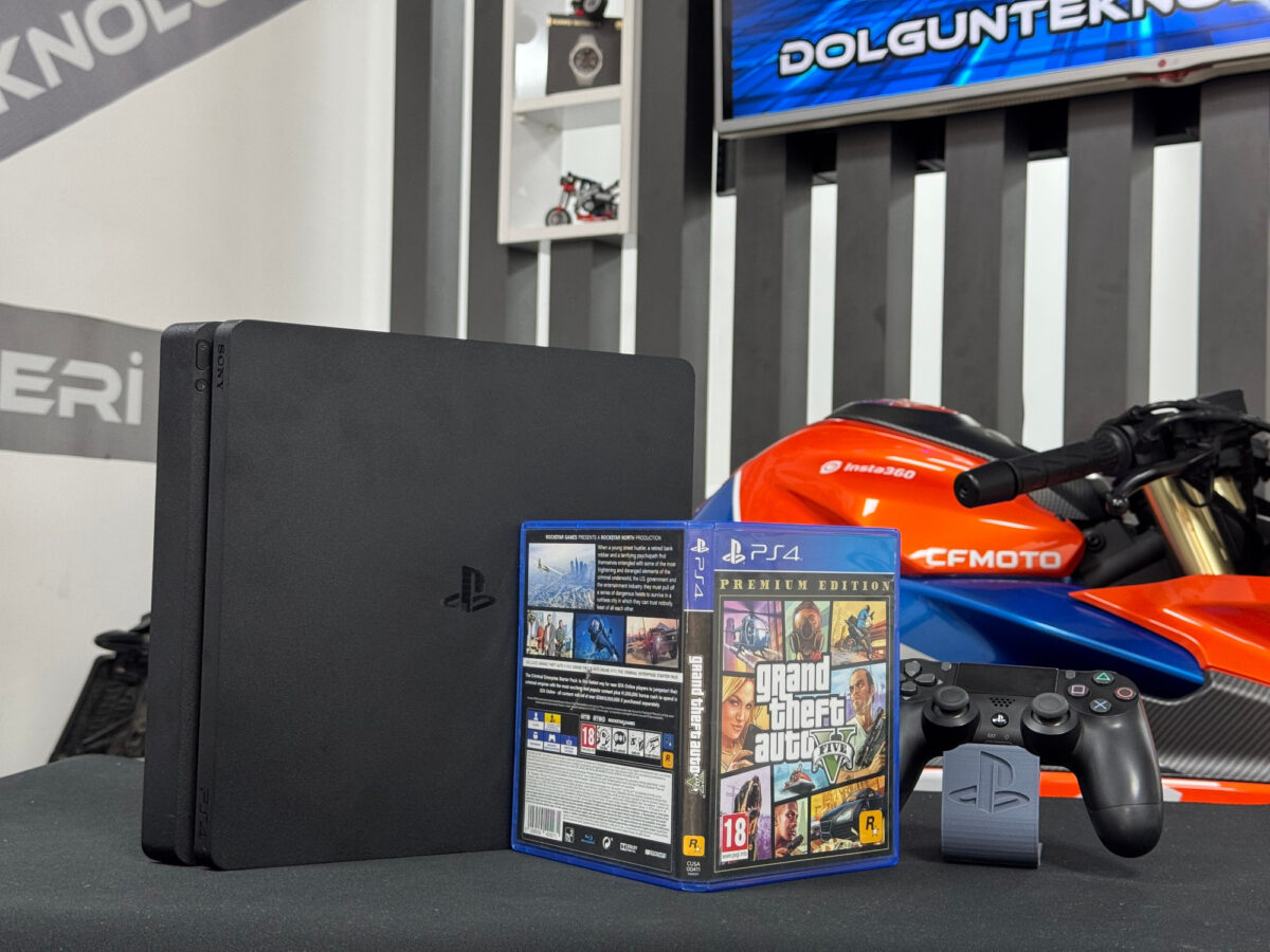 PlayStation 4 Slim 500GB Tek Kol + Grand Theft Auto 5 (GTA 5) Oyun CD’si (İKİNCİ EL) - Görsel 4