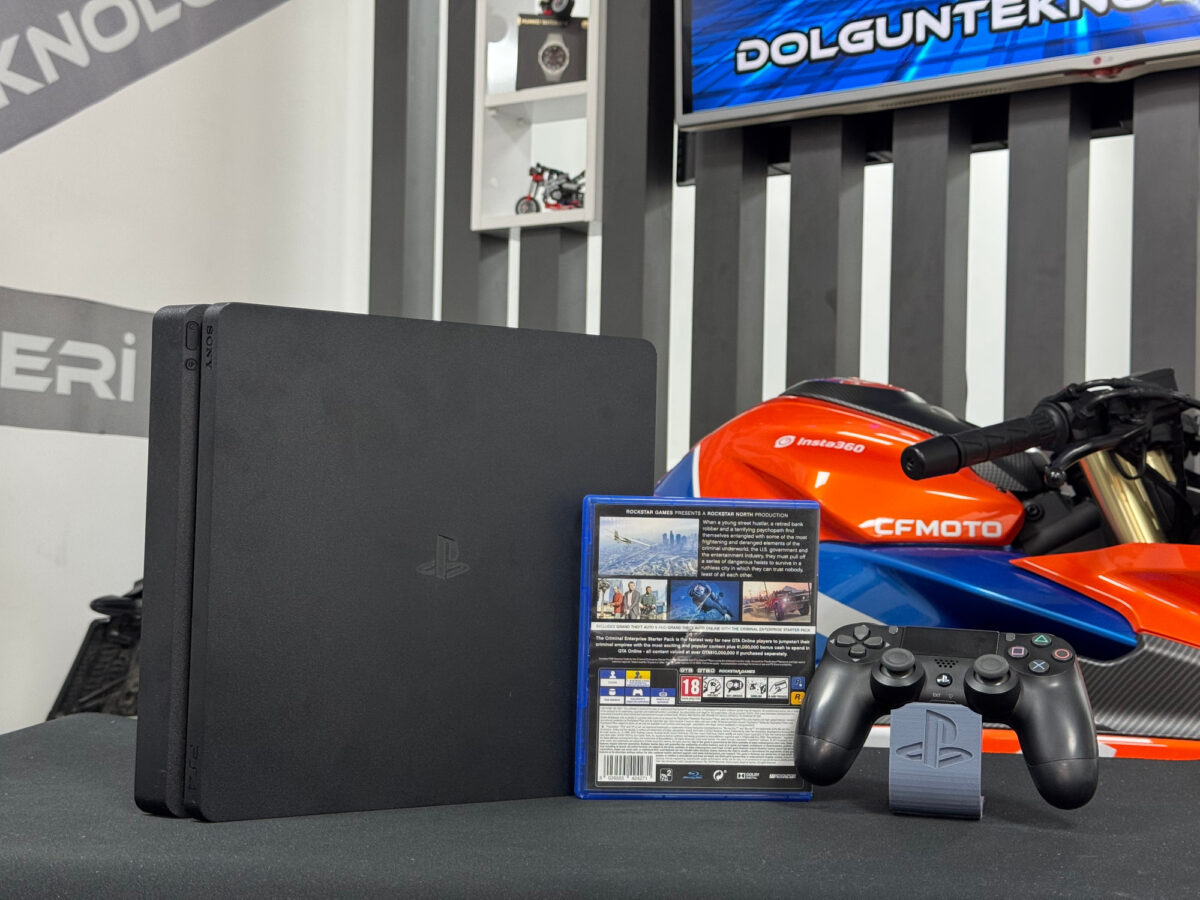 PlayStation 4 Slim 500GB Tek Kol + Grand Theft Auto 5 (GTA 5) Oyun CD’si (İKİNCİ EL) - Görsel 5