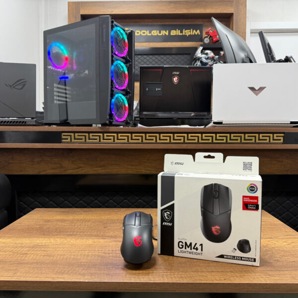 MSI Clutch GM41 LightWeight RGB Şarjlı Makrolu Ergonomik Optik Kablosuz Oyuncu Mouse (İKİNCİ EL)