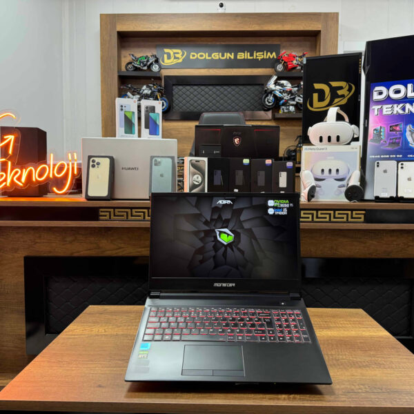 Monster Abra A5 17.2.7 Intel Core i5 11400H 16GB RAM 512GB SSD RTX3050Ti W10 15.6” FHD 144Hz (İKİNCİ EL)