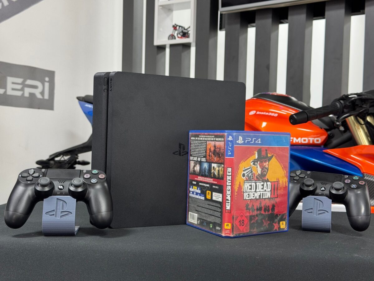 PlayStation 4 Slim 500GB Çift Kol + Red Dead Redemption 2 (RDR 2) Oyun CD’si (İKİNCİ EL) - Görsel 4