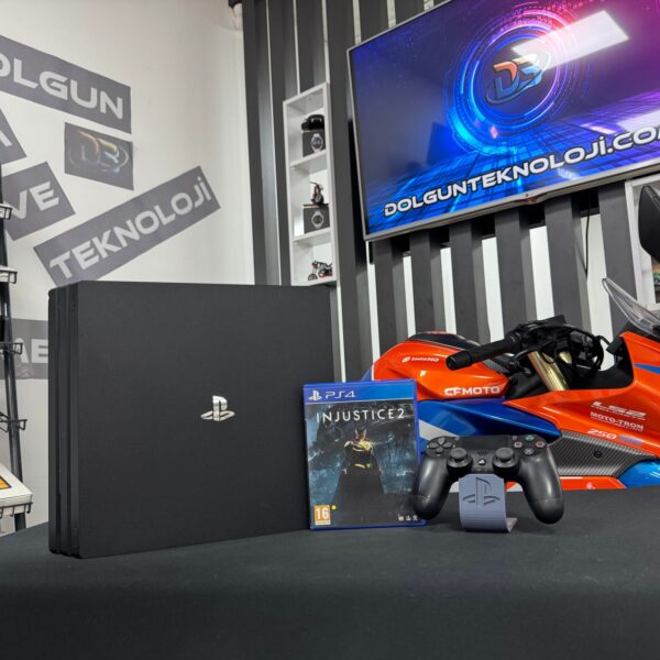 PlayStation 4 Pro 1TB Tek Kol + İnjustice 2 Oyun CD’si (İKİNCİ EL)