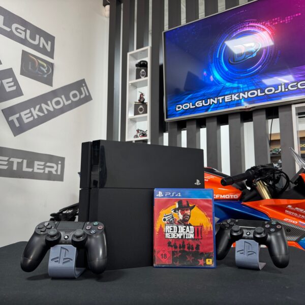 PlayStation 4 Fat 500GB Çift Kol + Red Dead Redemption 2 (RDR 2) Oyun CD’si (İKİNCİ EL)