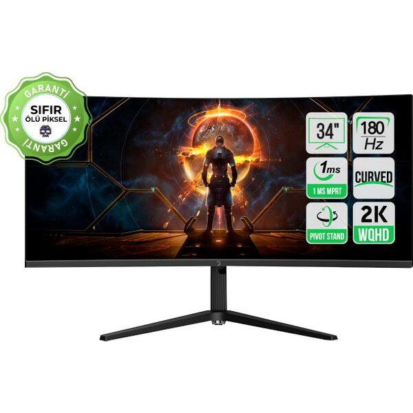 WQ34 34'' 1ms 180Hz Curved 2k Uwqhd 3440*1440 Gaming Monitör
