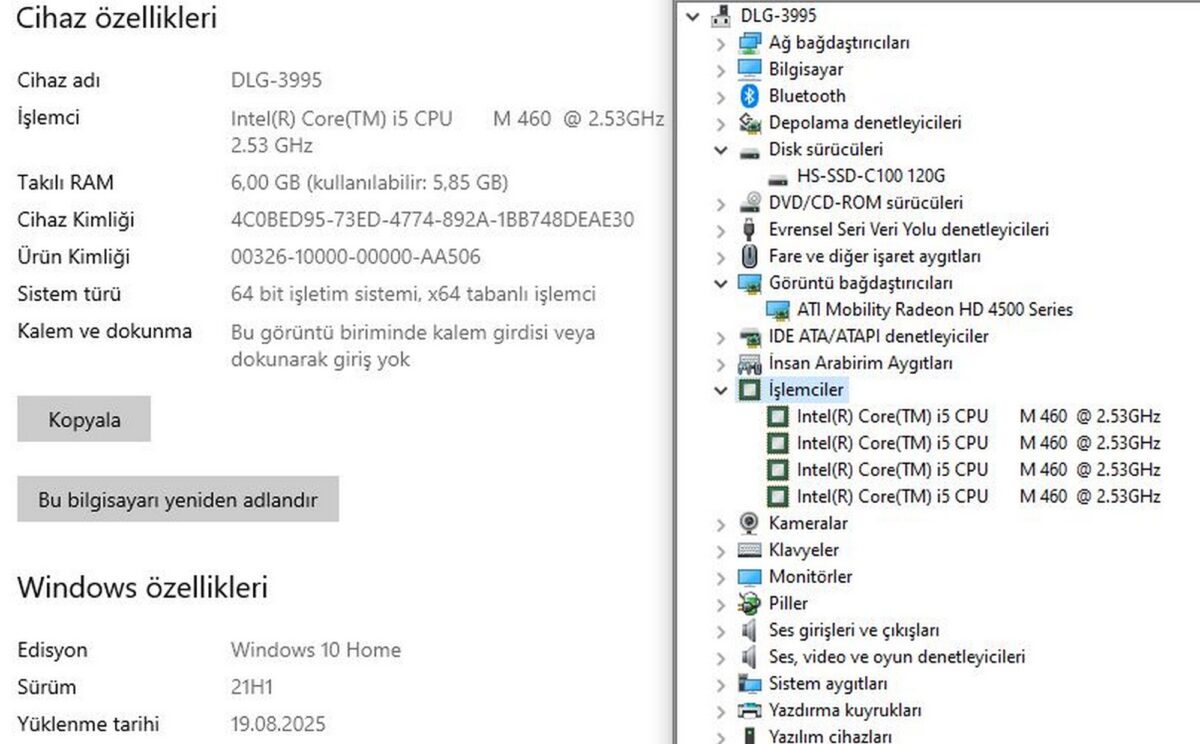 Samsung NP-DR538-DS02TR Intel Core i5 M460 6GB RAM 120GB SSD 15.6” HD (İKİNCİ EL) - Görsel 5