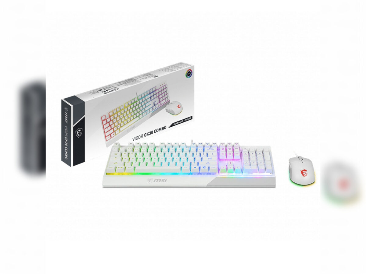 MSI Vigor GK30 Combo RGB Beyaz Kablolu Oyuncu Klavye Mouse Seti - Görsel 3