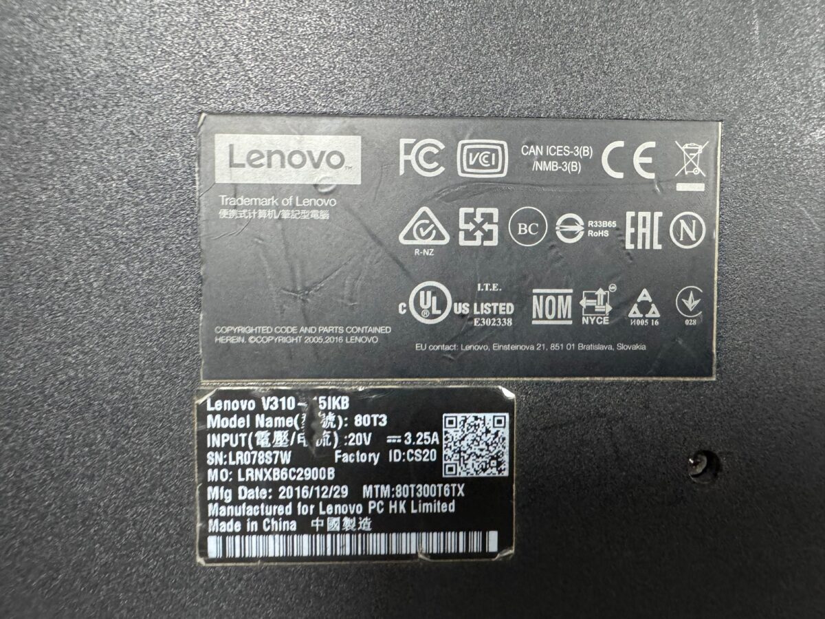 LENOVO V310 LAPTOP PARÇALARI ( AÇIKLAMAYI OKUYUNUZ ) - Görsel 6