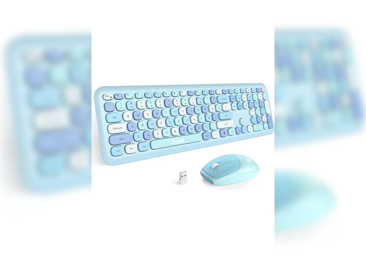 Studz M600 Mavi Kablosuz Klavye Mouse Seti - Görsel 2